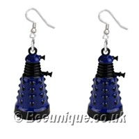 Dalek Blue Earrings - Click Image to Close